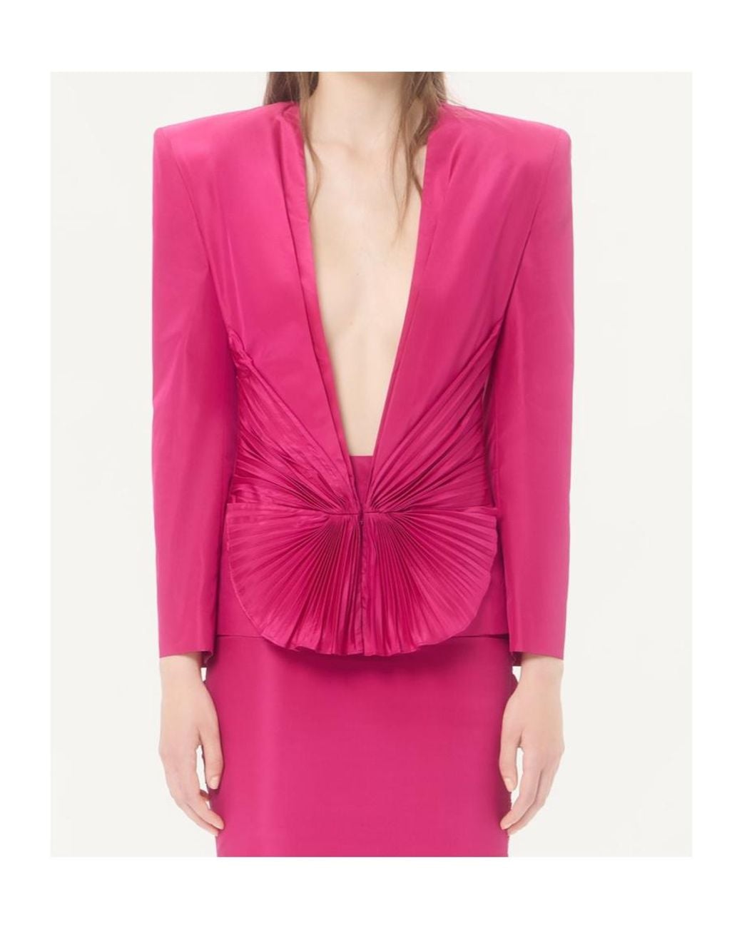 Valentino Pink Long-Sleeve Blazer