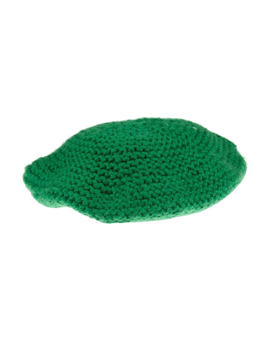 Maison Margiela Green Solid-Color Wool Beret