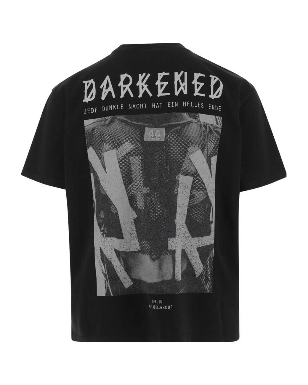 44 Label Group Black Darkened Graphic Print T-Shirt for men