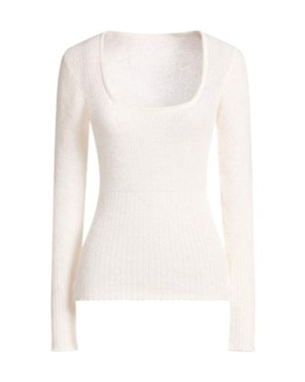 Jacquemus White Solid-Color Knitted Sweater