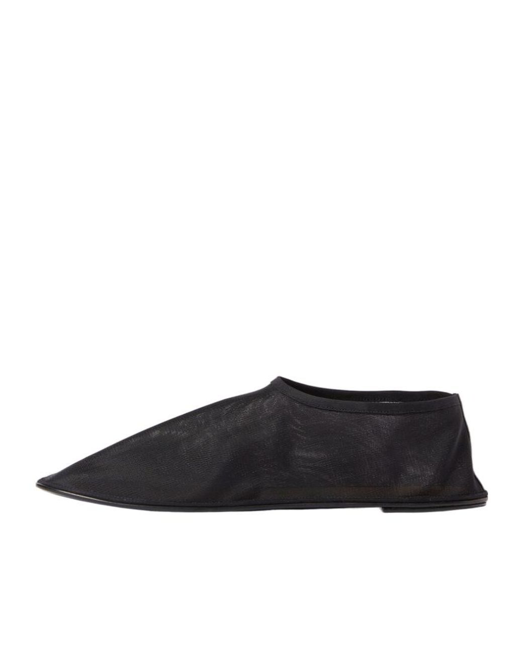 The Row Black Sock Flat Shoes