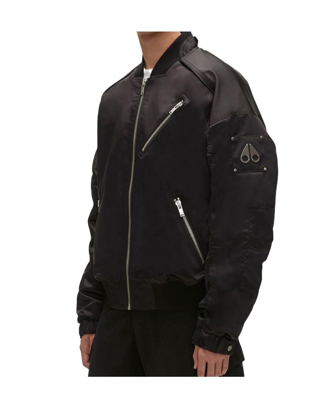 Moose Knuckles Black Logo Jacket for men