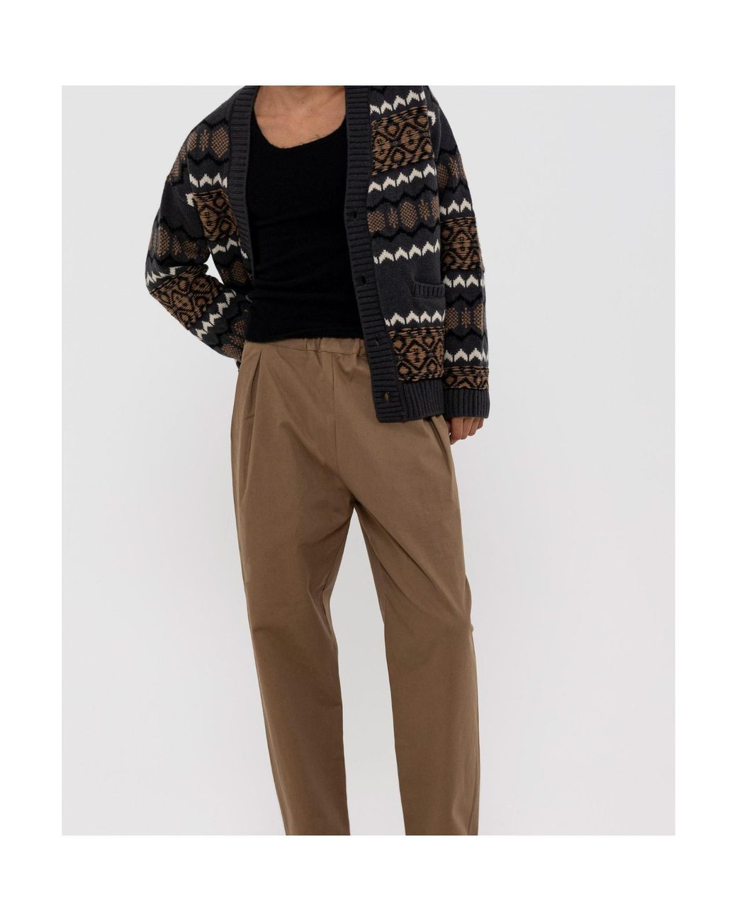 Laneus Black Jacquard Cardigan for men
