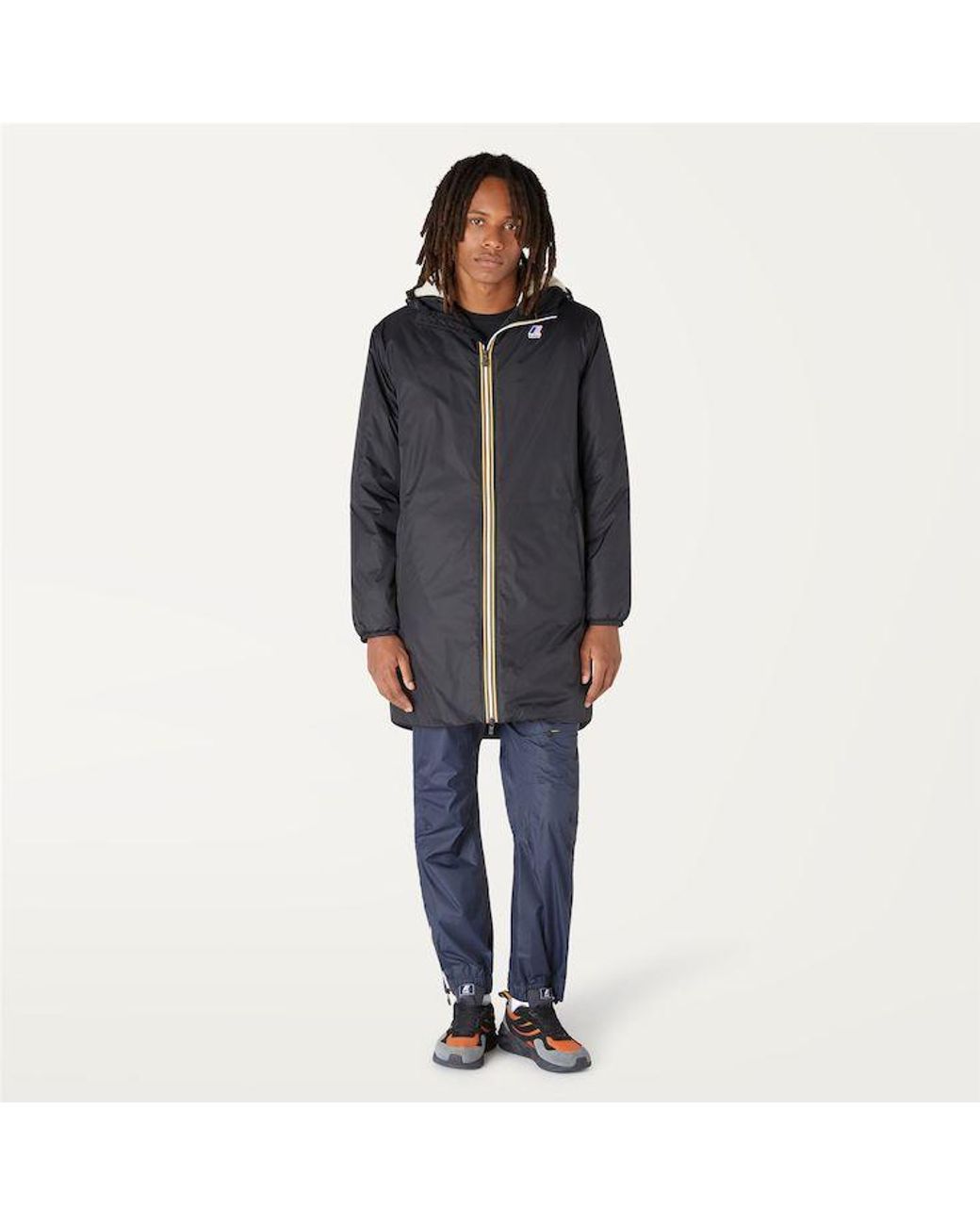 K-Way Blue Le Vrai 3.0 Eiffel Orsetto Hooded Raincoat for men