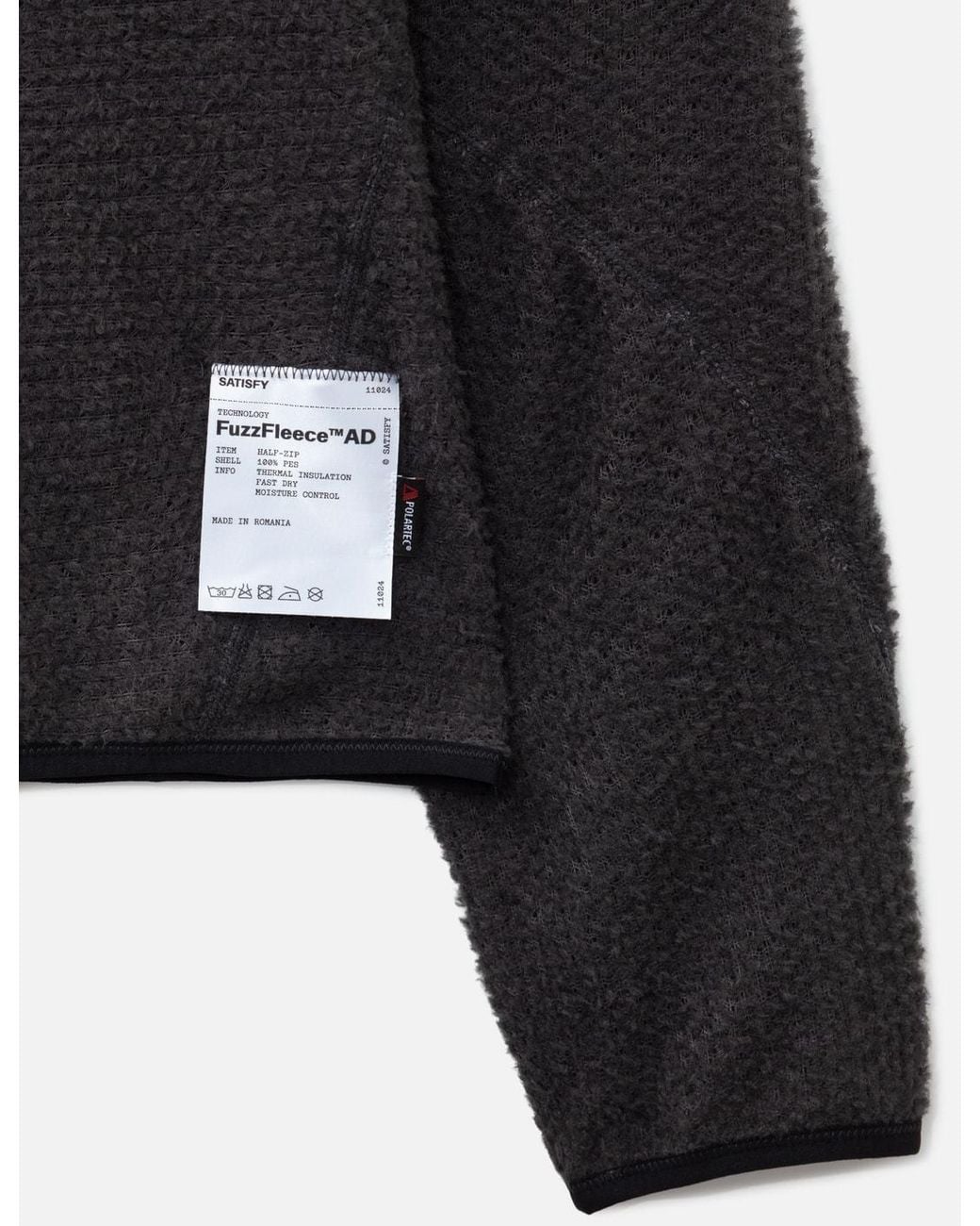 Satisfy Black Half-Zip Hoodie for men