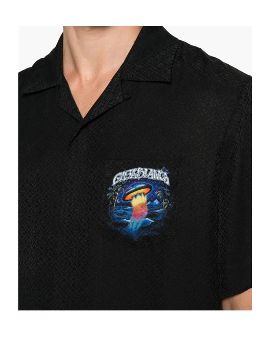 Casablanca Black Sahara Twilight Jacquard Shirt for men