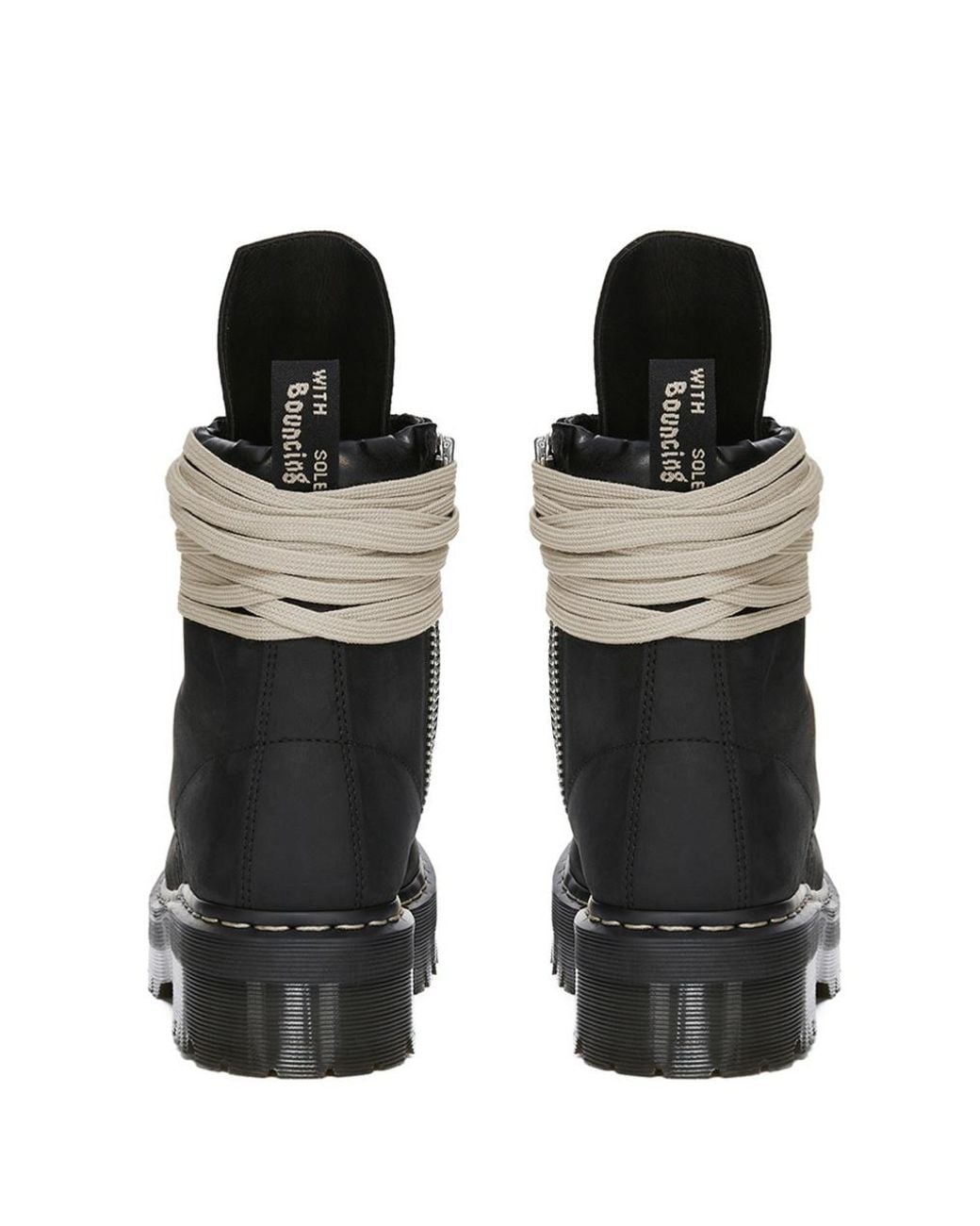 Rick Owens X Dr. Martens Black Round-Toe Short Boots
