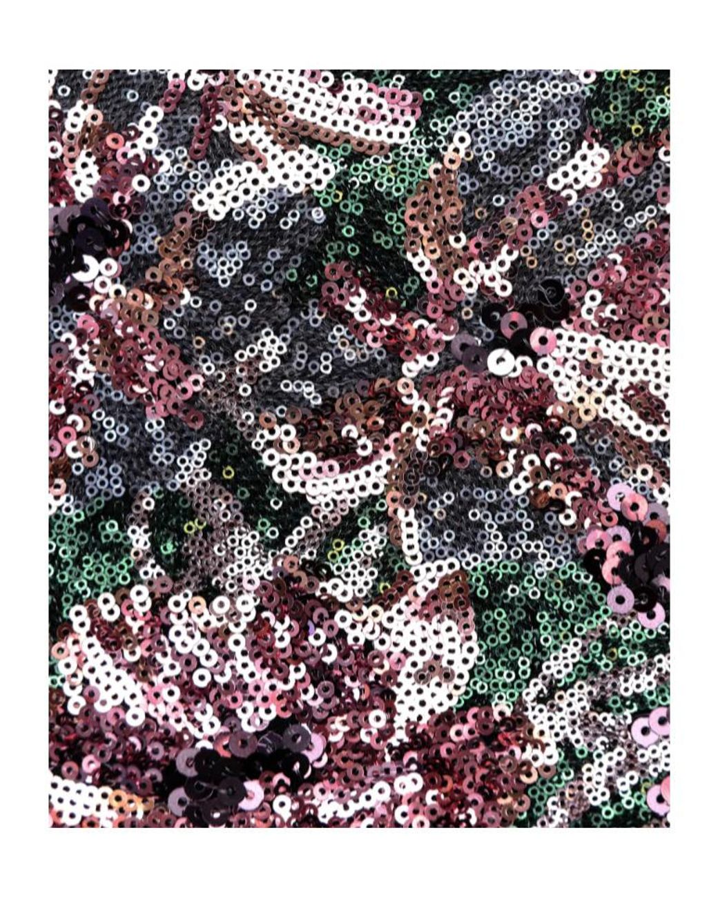Self-Portrait Multicolor Sequined Belted Mini Skirt