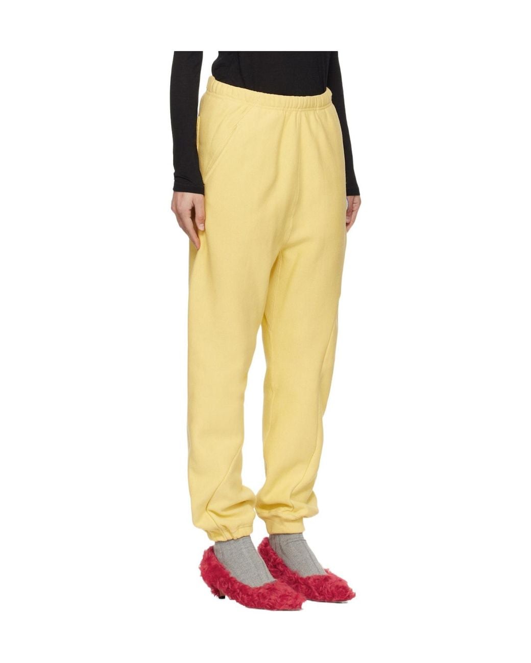 Undercover Yellow Cotton Blend Track Pants