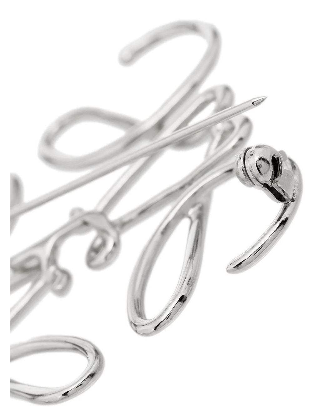 Loewe Pin Loewe Anagram Pin Brooch in White | Lyst