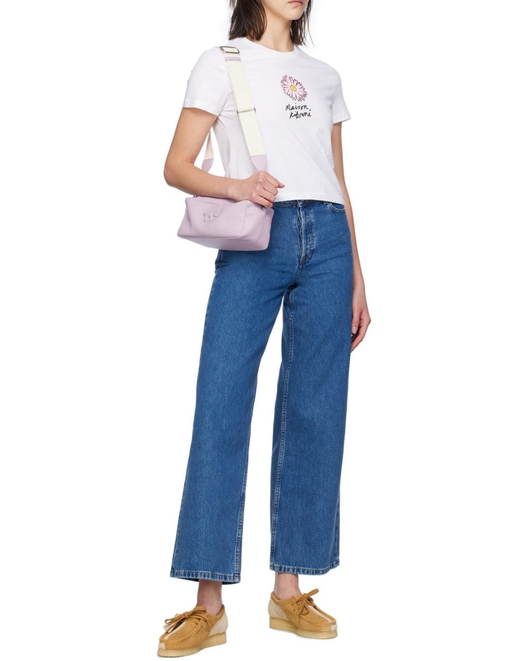 Maison Kitsuné Purple Fox Patch Shoulder Bag