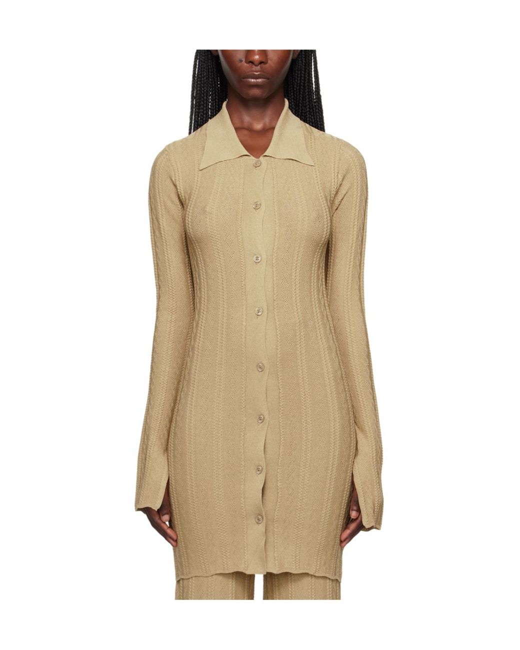 REMAIN Birger Natural Button-Down Cardigan