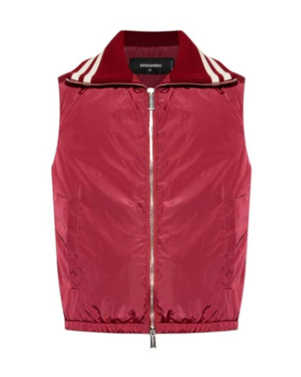 DSquared² Red Insulated Zip-Up Vest for men