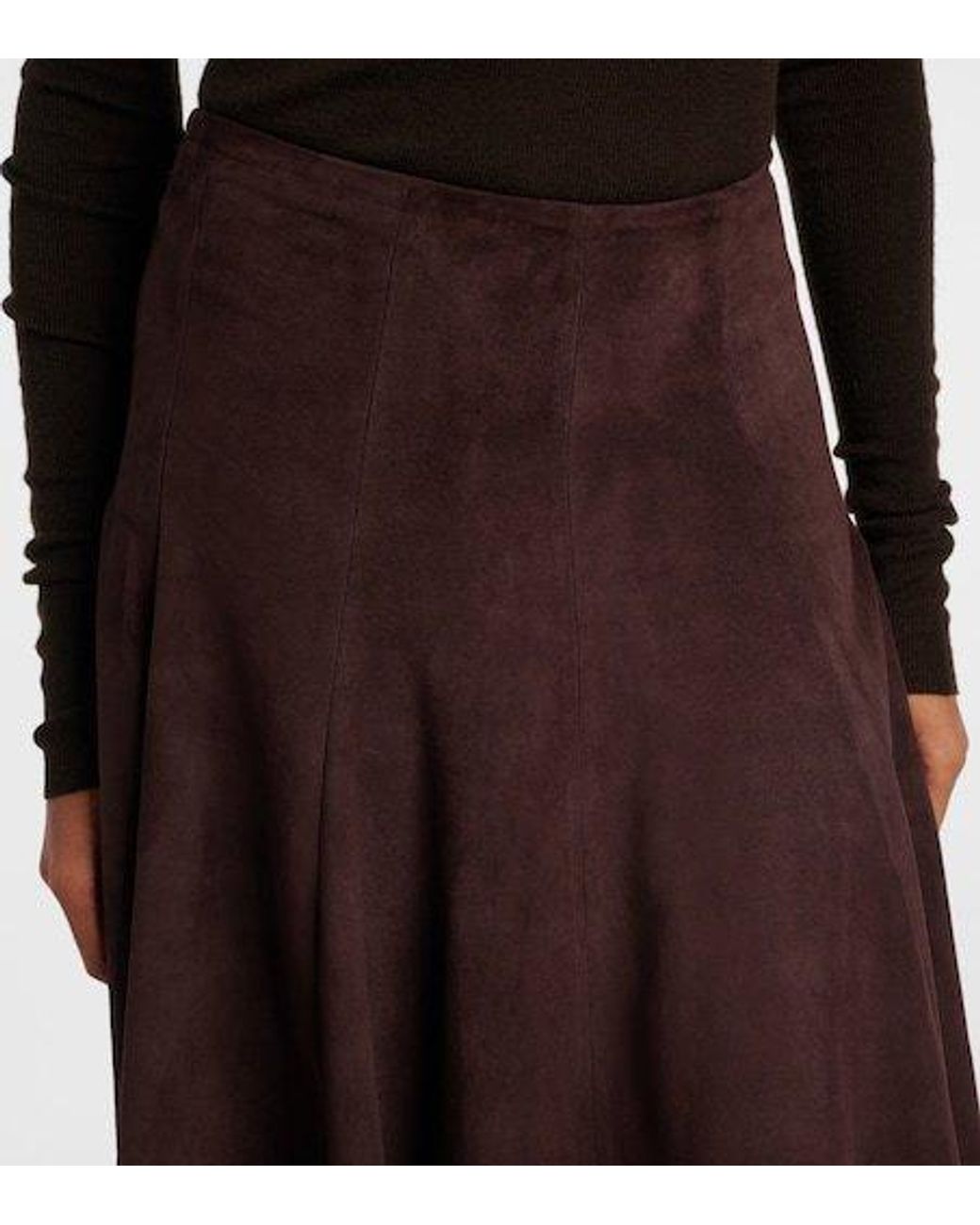Stouls Purple Suede Midi Skirt