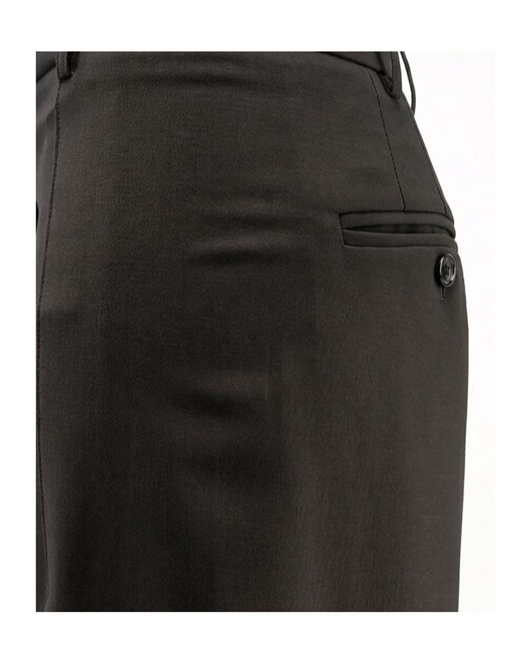 Semicouture Black Wide-Leg Tailored Pants