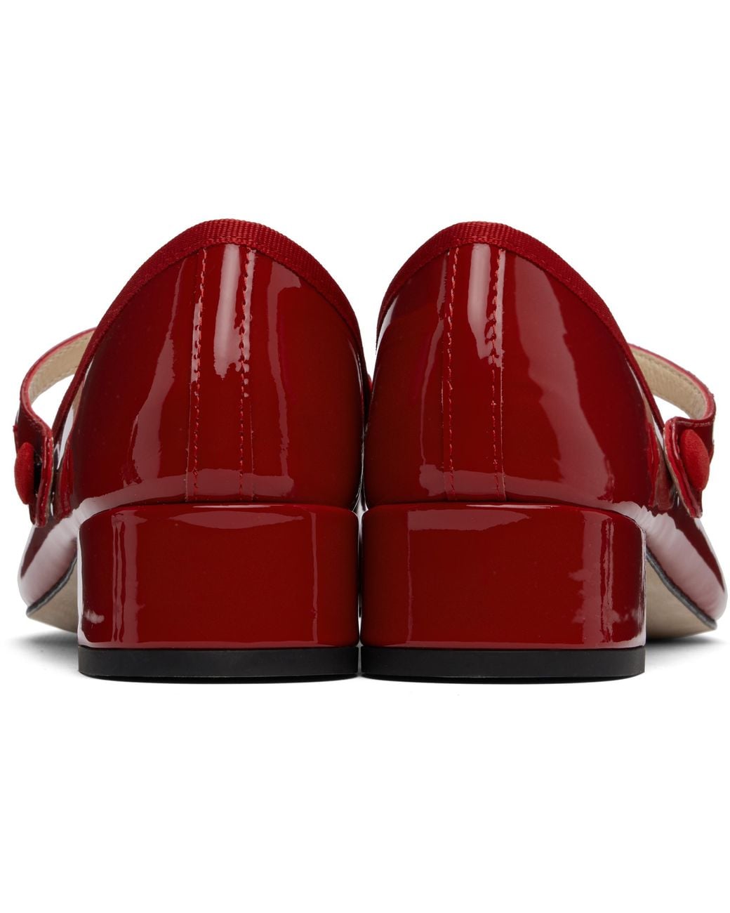 Repetto Red Rose Mary Jane High Heels