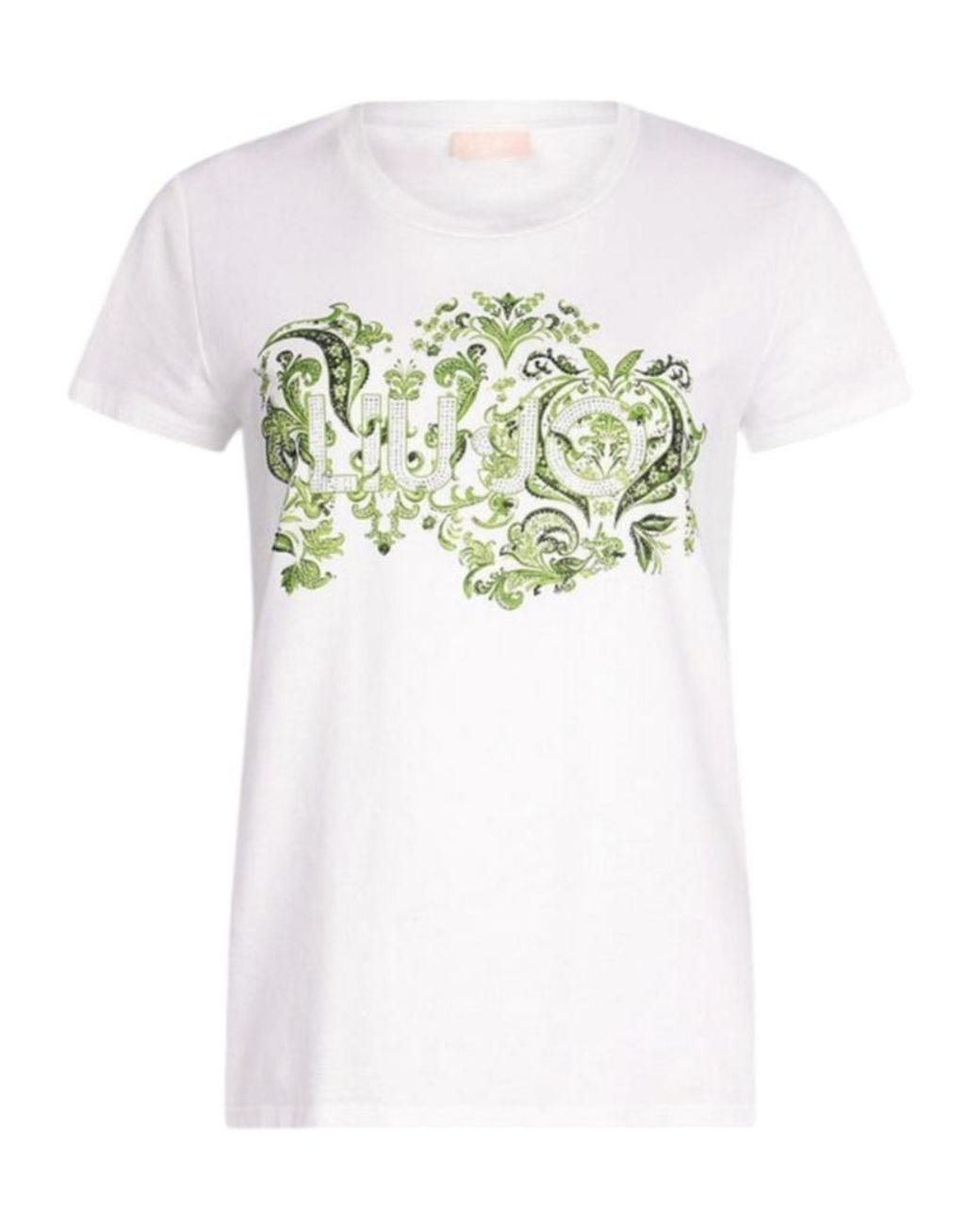 Liu Jo White Crystal-Embellishment T-Shirt