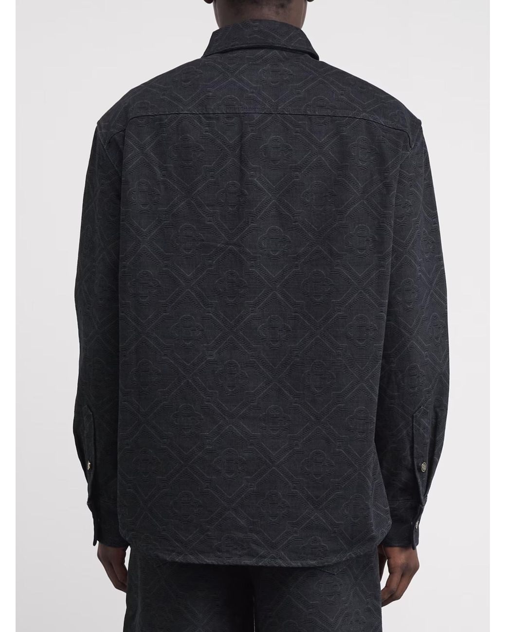 Casablanca Black Laser Monogram Overshirt for men