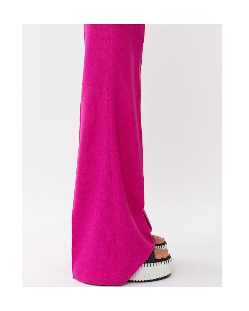 Chloé Pink Chloé Pleated Flared Trousers