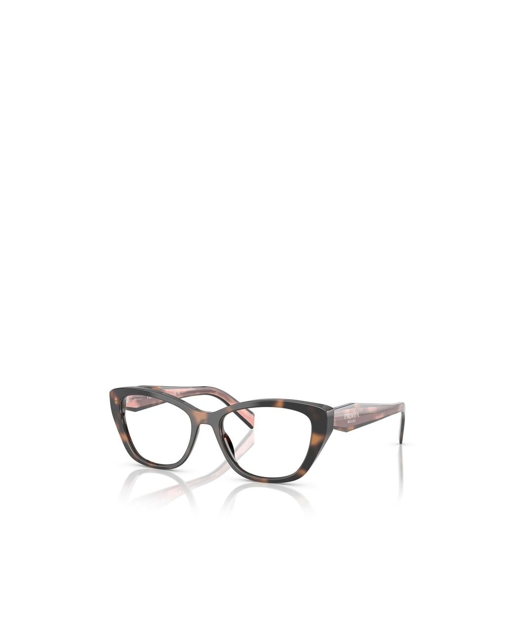 Prada White Eyewear Cat-Eye Glasses