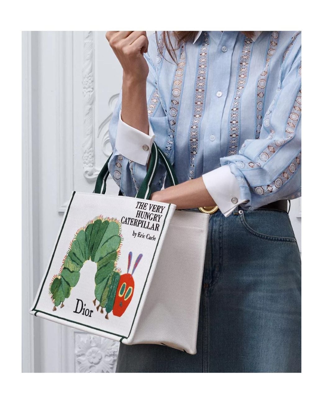 Dior Green Medium Book Tote With Strap
