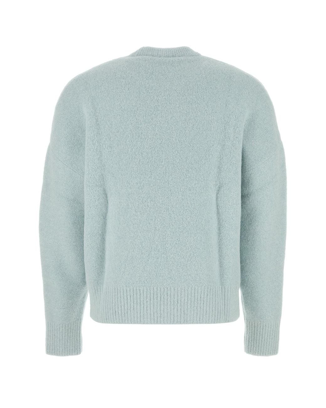 AMI Blue Ami De Coeur Crewneck Long-Sleeved Jumper for men