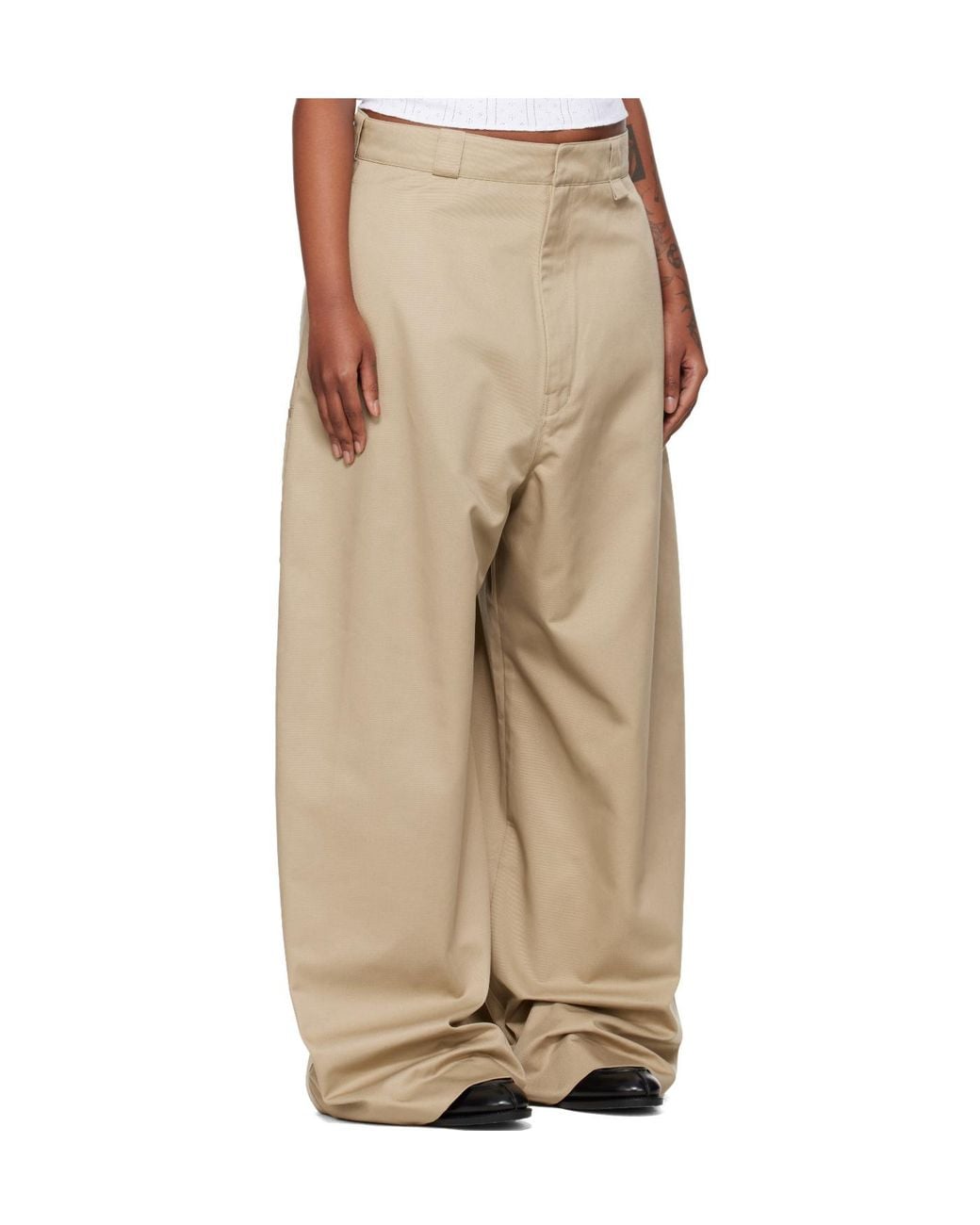 Willy Chavarria Natural Cholo Wide-Leg Pants for men