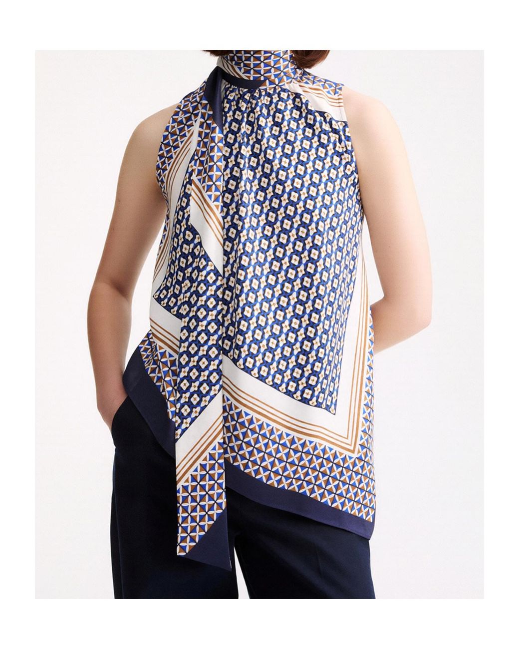 Marella Blue Printed Top