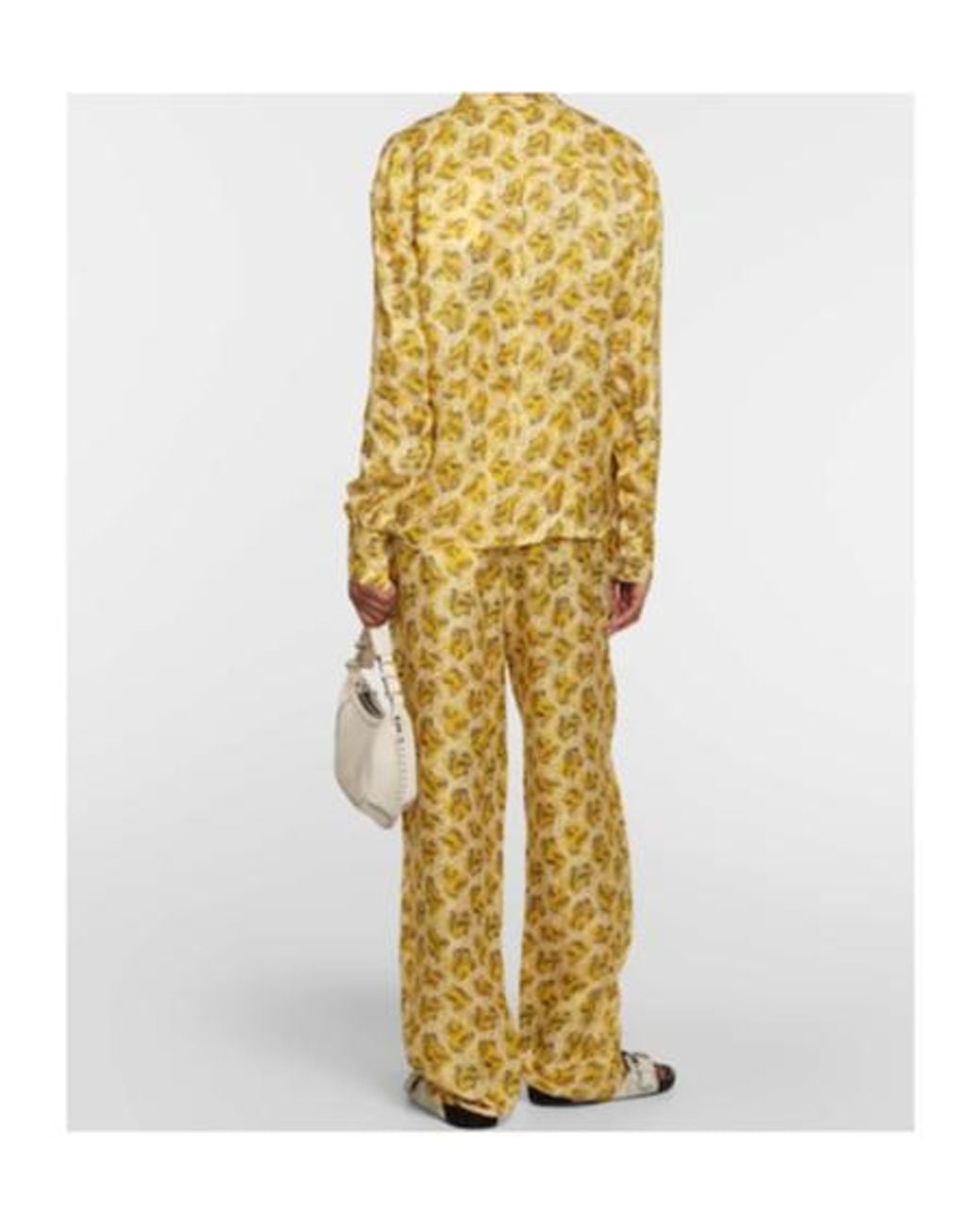 Isabel Marant Yellow Leidy Printed Satin Blouse