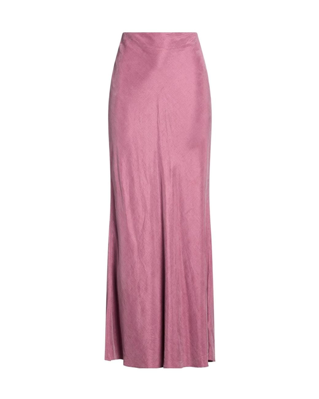 Max Mara Pink Solid-Color Satin Umbrella Skirt