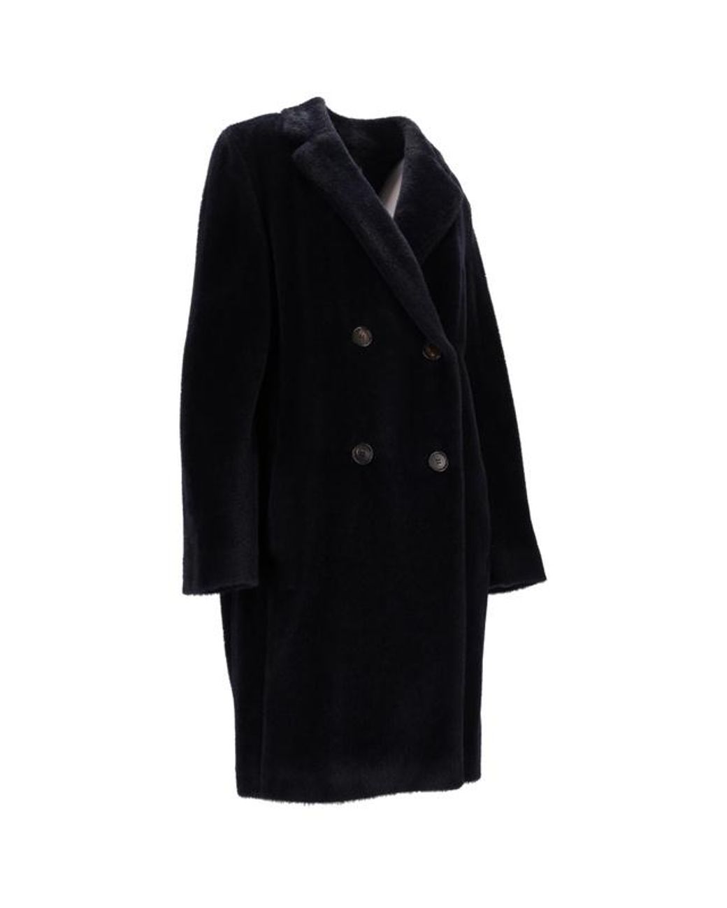 Max Mara Black 'S Roseto Double Breasted Coat
