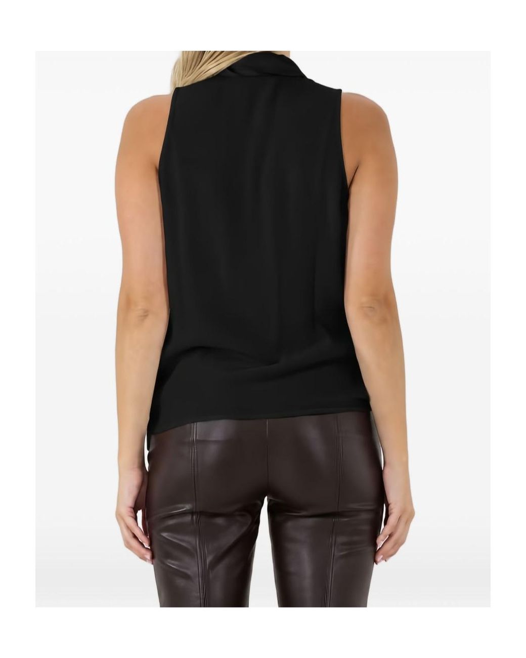 Liu Jo Black Scarf Neckline Top