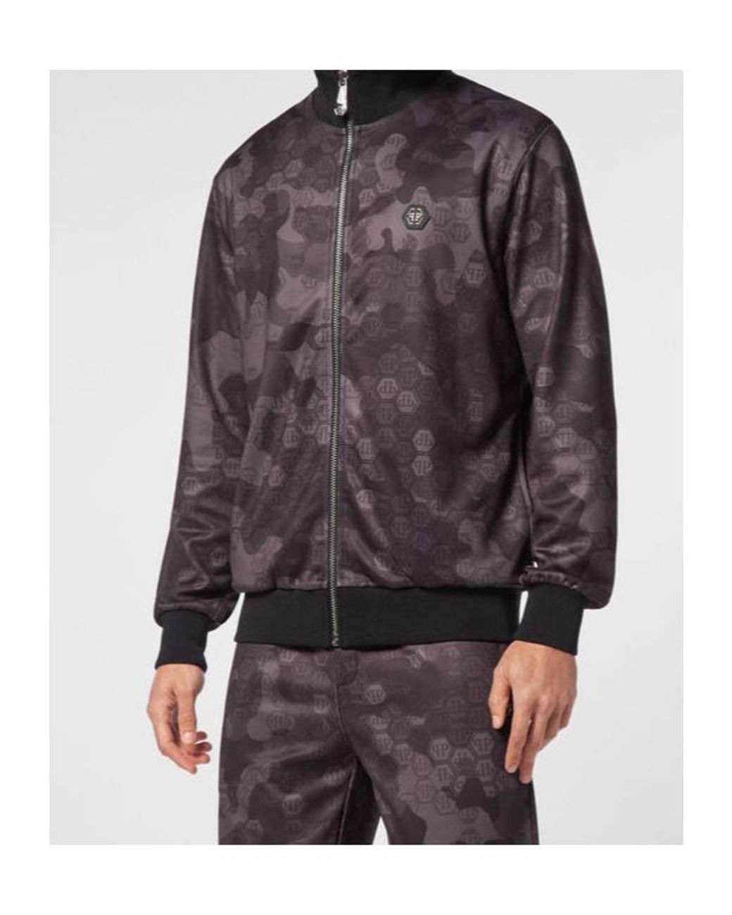 Philipp Plein Brown Camouflage Monogram Tracksuit for men