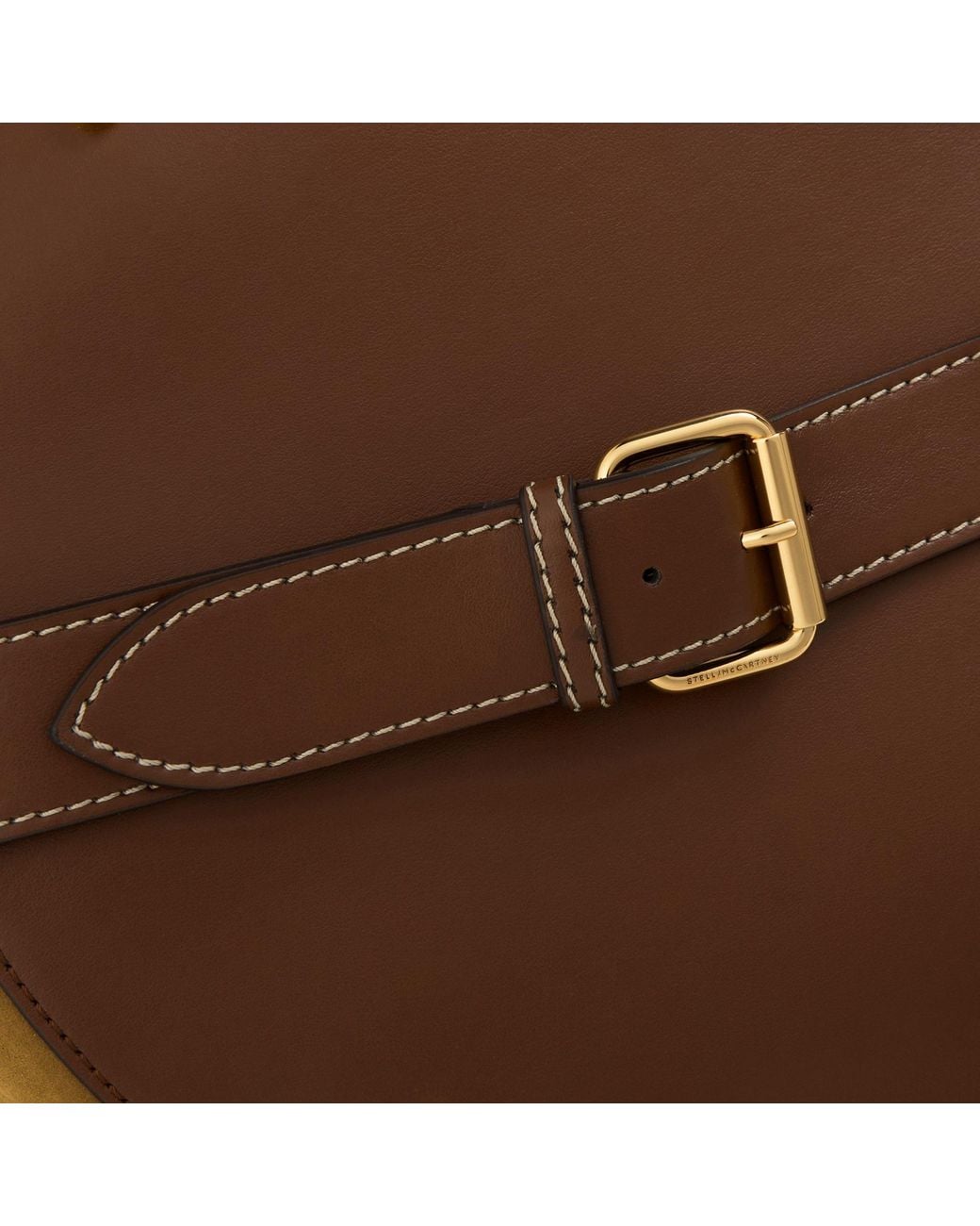 Stella McCartney Brown Teardrop-Shaped Bucket Bag