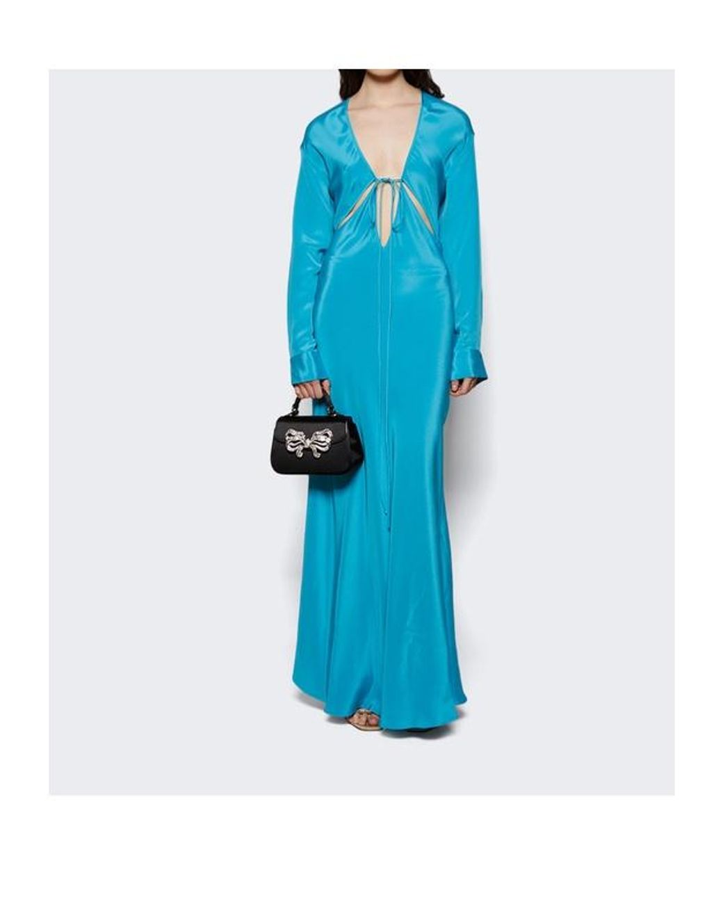 Christopher Esber Blue Long-Sleeved Dress