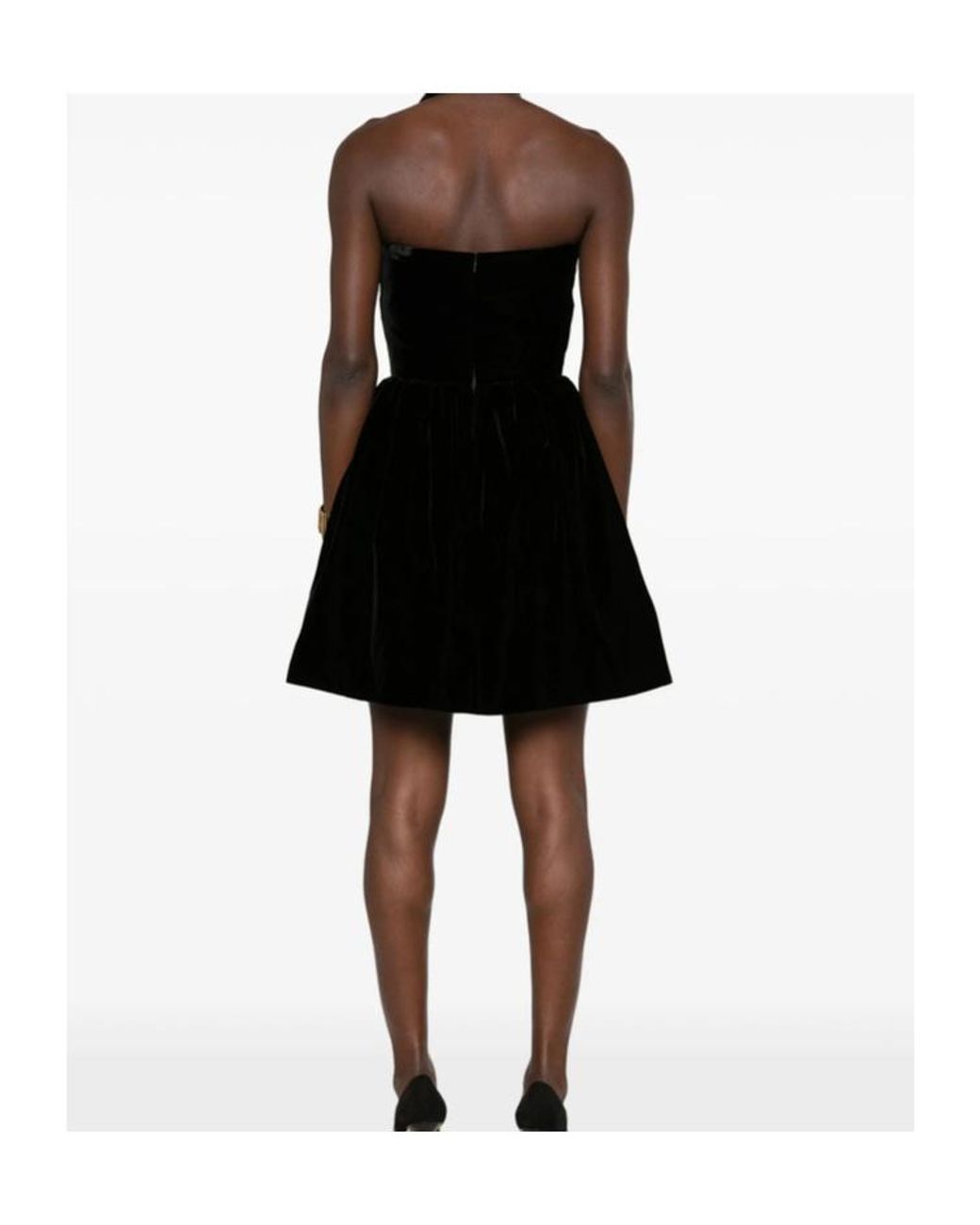 Saint Laurent Black Off-The-Shoulder Dress