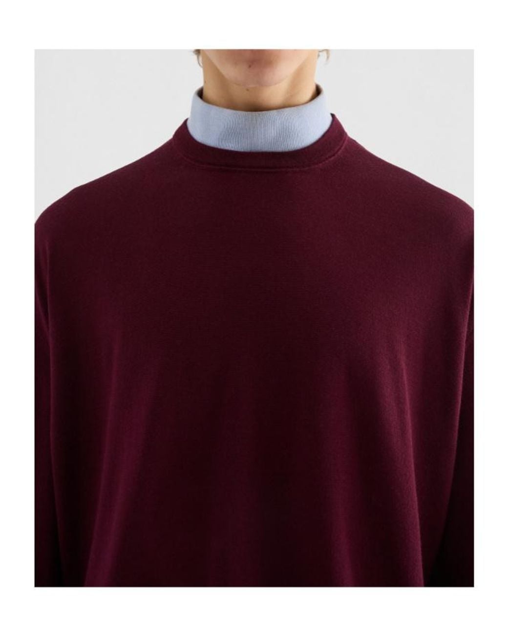 Jil Sander Purple Crew Neck Knitted Sweater for men