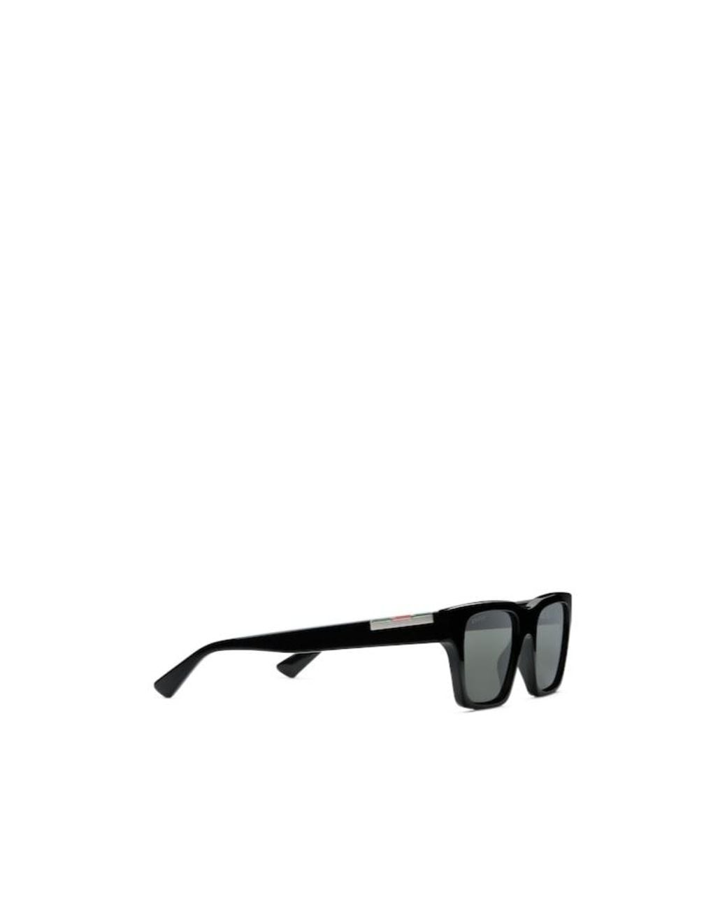 Gucci Black Rectangular Frame Sunglasses for men