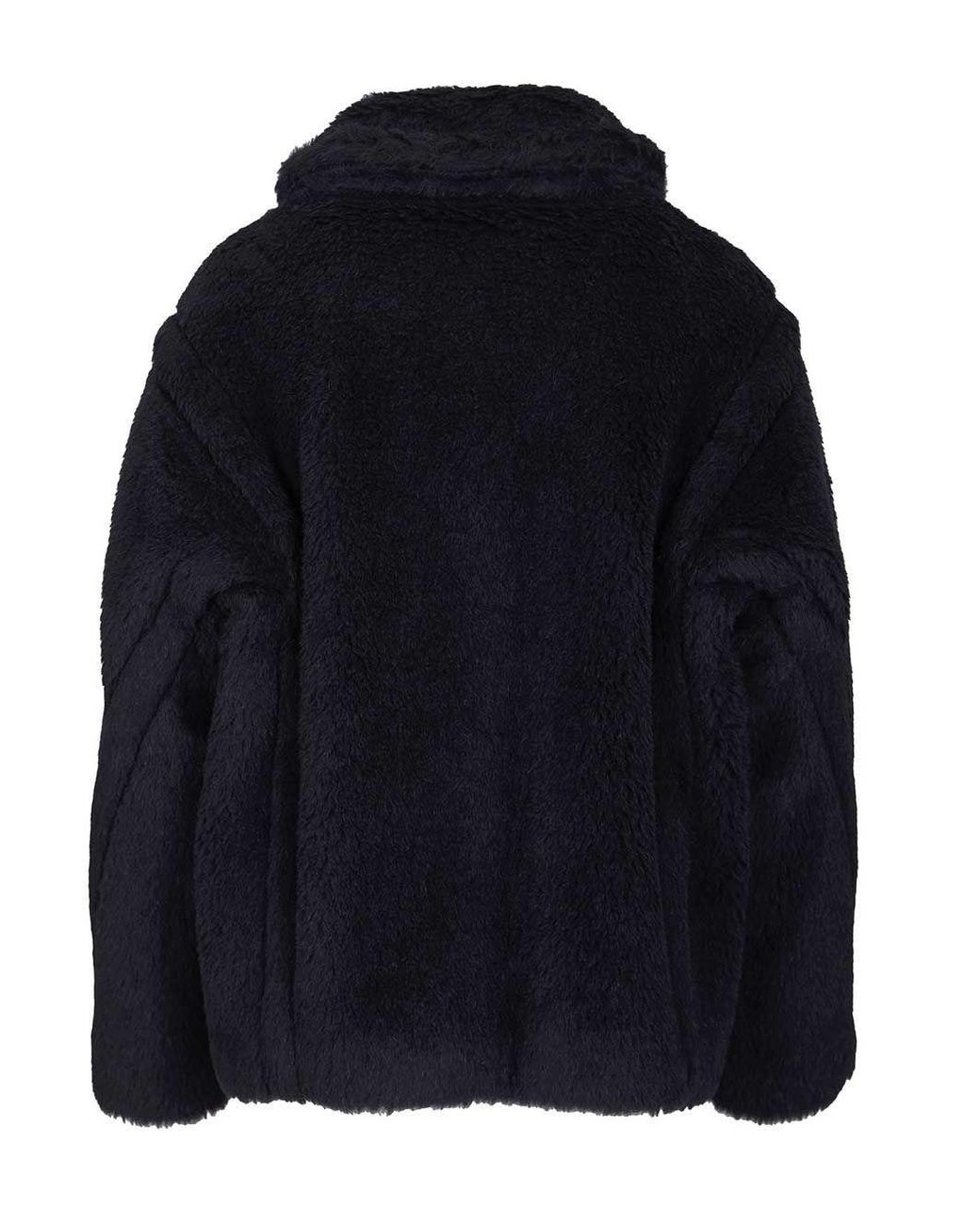 Max Mara Blue Fuggito Button-Up Coat