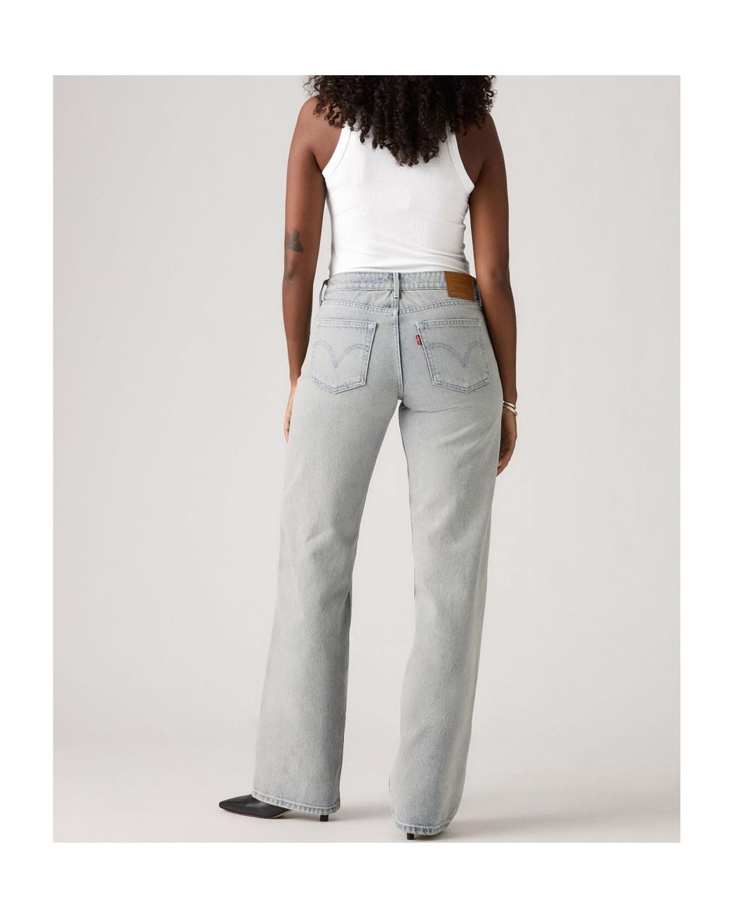 Levi's Gray Logo-Patch Jeans