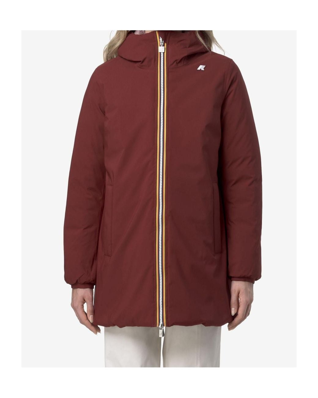 K-Way Red Sophie Hooded Reversible Parka
