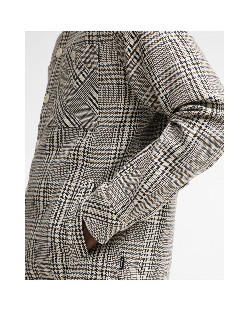 Barbour Gray Check Overshirt for men