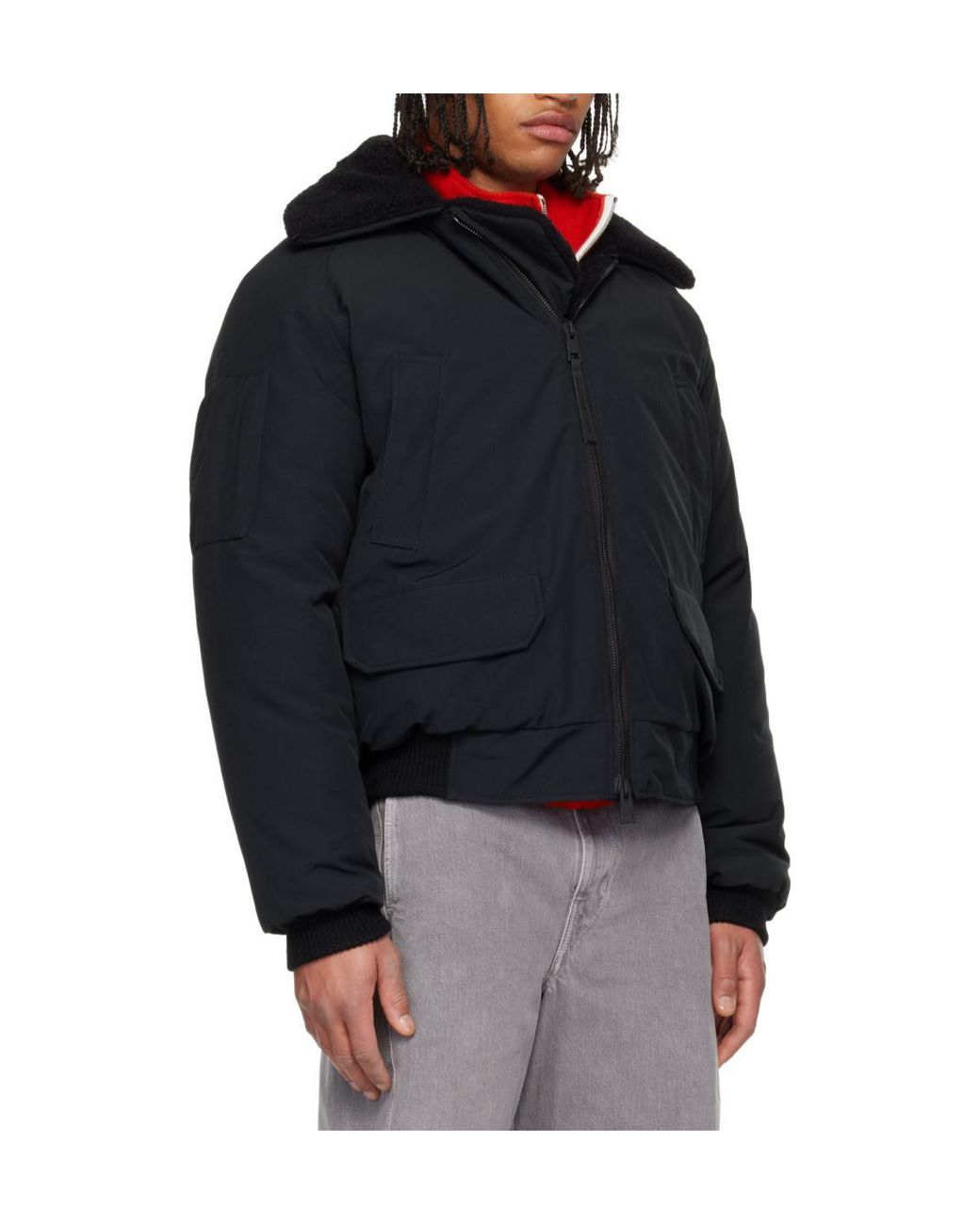 Canada Goose Black Chilliwack Aviator Bomber Jacket for men