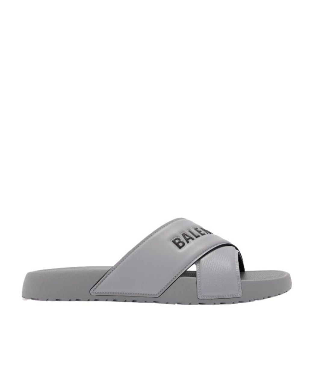 Balenciaga Gray Sporty Pool Slides for men