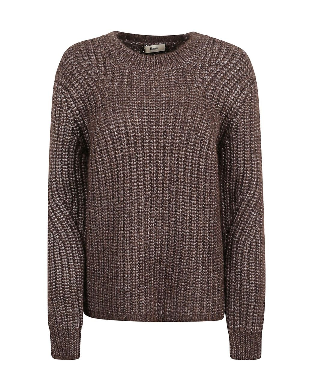 Herno Brown Crew Neck Sweater