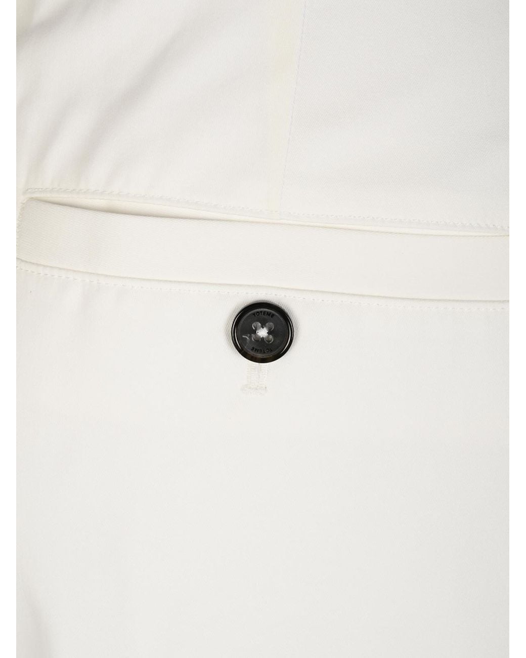 Totême White Totême Single Pleat Trousers