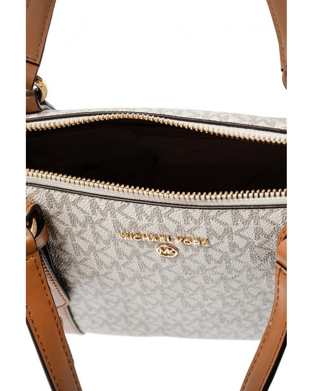 MICHAEL Michael Kors Brown Sullivan Logo Plaque Small Tote Bag