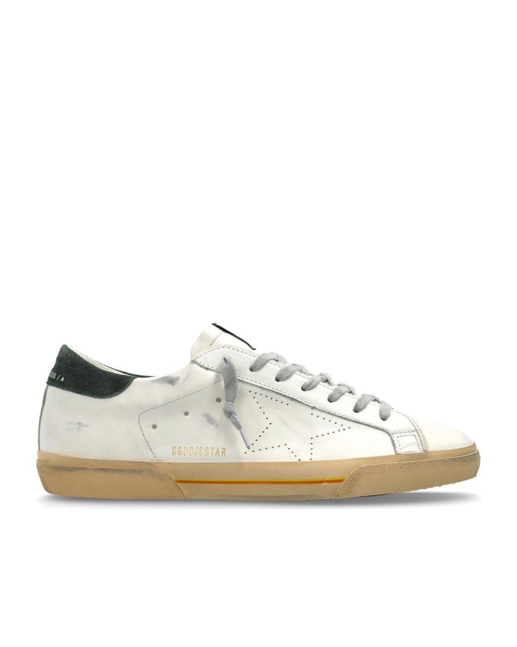 Golden Goose Deluxe Brand White Super Star Lace-Up Sneakers for men