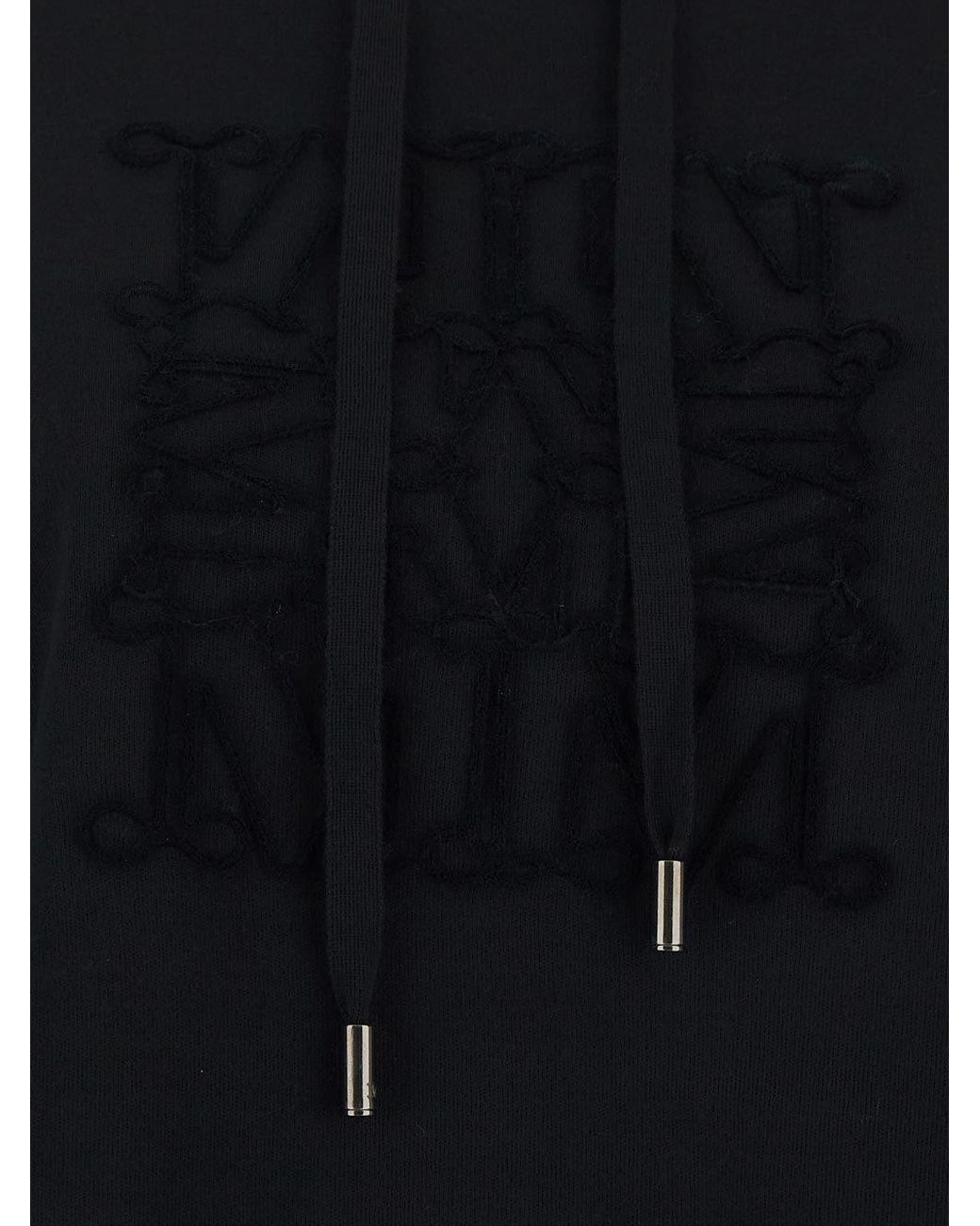 Max Mara Black Pamir Drawstring Long-Sleeved Hoodie