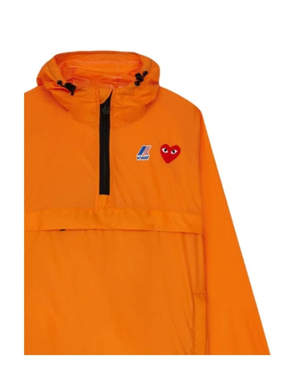 COMME DES GARÇONS PLAY Orange Comme Des Garçons Play X K-Way Half Zipped Jacket for men